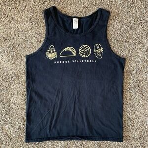 Purdue Boilermakers Volleyball Tank Top Adult Medium Black Athletic Logo